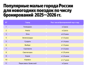 Новогодние каникулы без мегаполисов: число бронирований в малых городах выросло на 70%